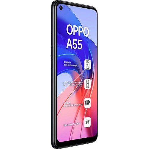 Купить OPPO A55 4/64Gb Black Гарантия 1 Год