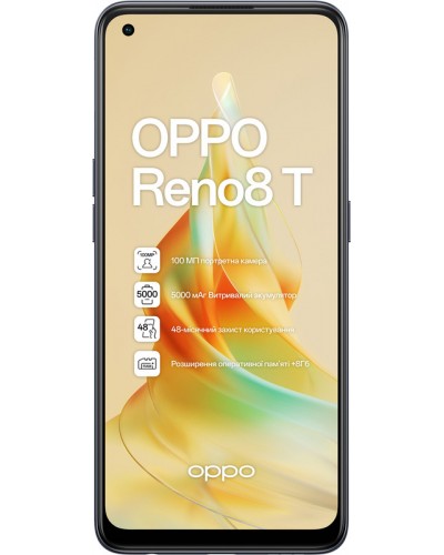 Купить OPPO Reno 8T (CPH2481) 8/128Gb Midnight Black NFC Гарантия 1 год