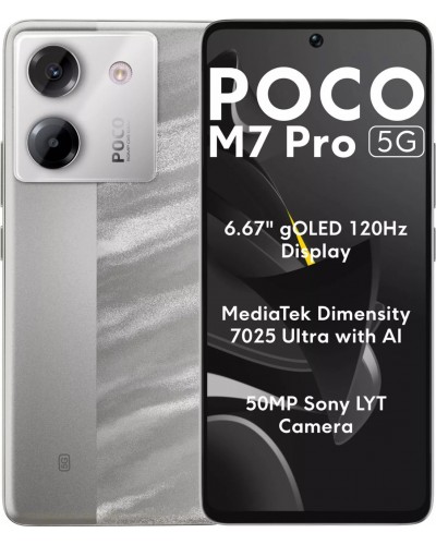 Купити Xiaomi POCO M7 PRO 5G 12/512GB Silver Global Version Гарантія 1 рік