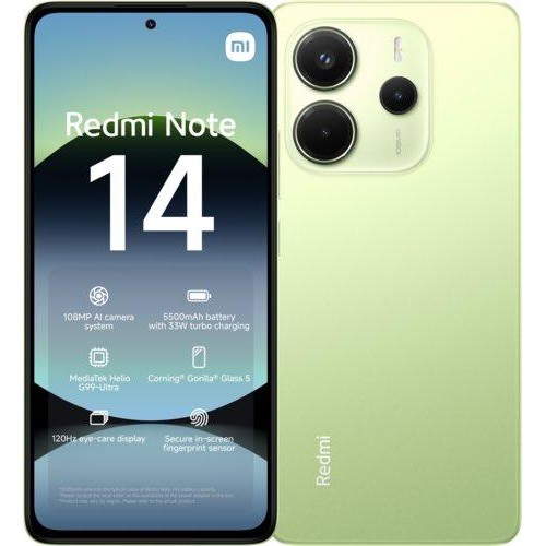 Купити Xiaomi Redmi Note 14 8/128GB Lime Green Global Version Гарантія 1 рік