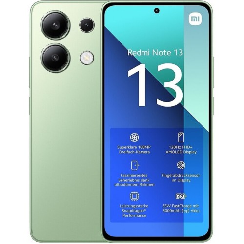 Купити Xiaomi Redmi Note 13 4G 8/128GB Mint Green Гарантія 1 рік Купити Xiaomi Redmi Note 13 4G 8/128GB Mint Green Гарантія 1 рік