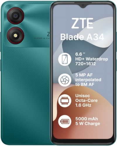 Купити ZTE Blade A34 4/64GB Green Гарантія 1 рік