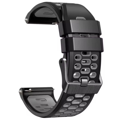 Ремінець каучуковий Brutal Black Grey 22 мм