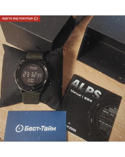 Купить North Edge Alps Black с компасом, 2 ремешка