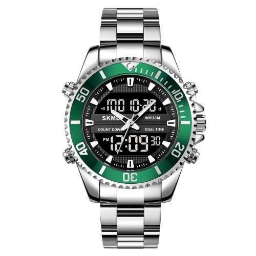 Купити Skmei 1850SIGN Silver-Green SALE