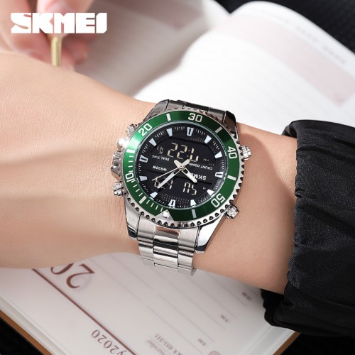 Купити Skmei 1850SIGN Silver-Green SALE