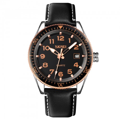 Купити Skmei 9232LRGBK Rose-Gold Black Leather SALE