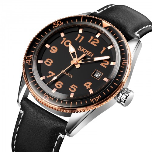 Купити Skmei 9232LRGBK Rose-Gold Black Leather SALE