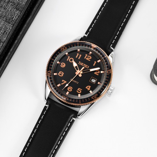 Купити Skmei 9232LRGBK Rose-Gold Black Leather SALE