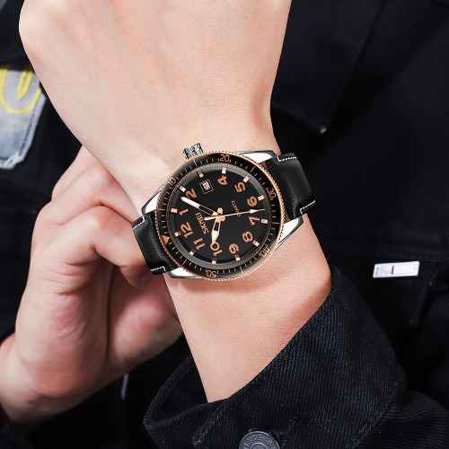 Купити Skmei 9232LRGBK Rose-Gold Black Leather SALE