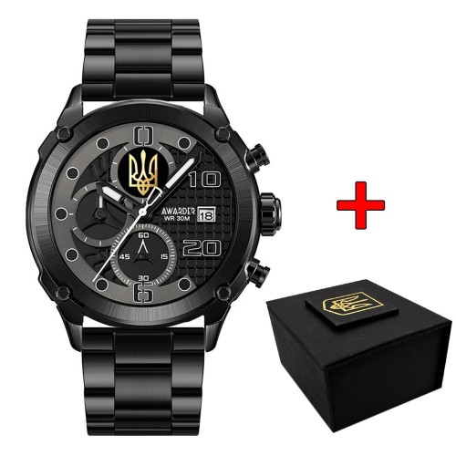 Купить Awarder 016 Тризуб золото Black-Black Steel