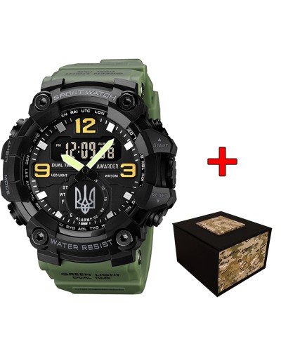 Купити Awarder 003 Тризуб срібло Army Green-Black Купити Awarder 003 Тризуб срібло Army Green-Black