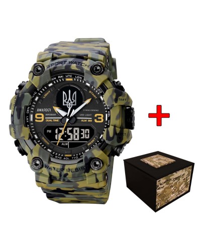 Купити Awarder 001 Тризуб срібло Camo Green Купити Awarder 001 Тризуб срібло Camo Green