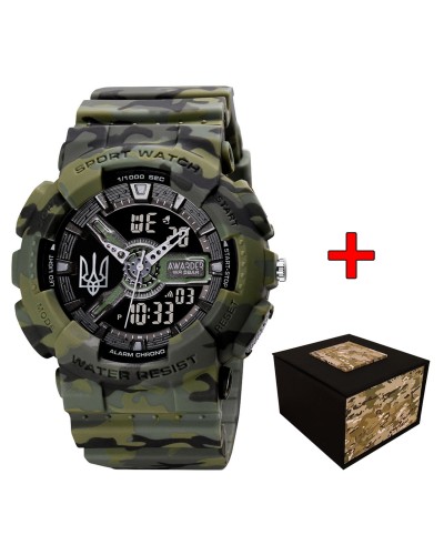 Купити Awarder 005 Тризуб срібло Camo Green Купити Awarder 005 Тризуб срібло Camo Green