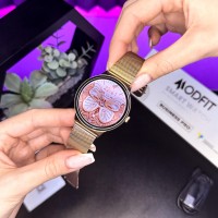 Розумний годинник Modfit Business Pro Gold Mesh з AMOLED дисплеєм та функцією дзвінків (1077-0333)