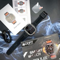 Чоловічий розумний годинник Modfit Carbon Blade Black з функцією дзвінків та захистом IP68