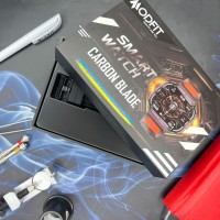 Чоловічий розумний годинник Modfit Carbon Blade Black з функцією дзвінків та захистом IP68