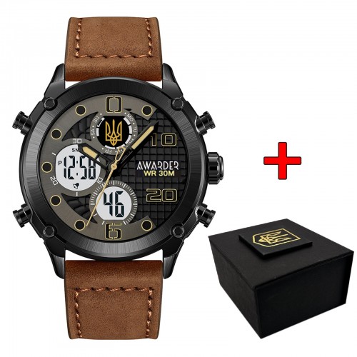 Купити Awarder 017BKBR Тризуб золото Black-Brown Купити Awarder 017BKBR Тризуб золото Black-Brown