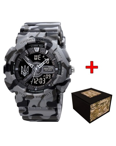Купить Awarder 005 Тризуб срібло Camo Grey + Коробка. Купить Awarder 005 Тризуб срібло Camo Grey + Коробка.