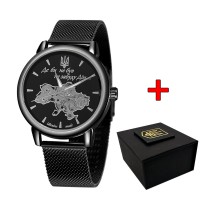 Чоловічий механічний годинник Awarder 022 All Black Mechanic Mesh Не Забуду Дім з автопідзаводом