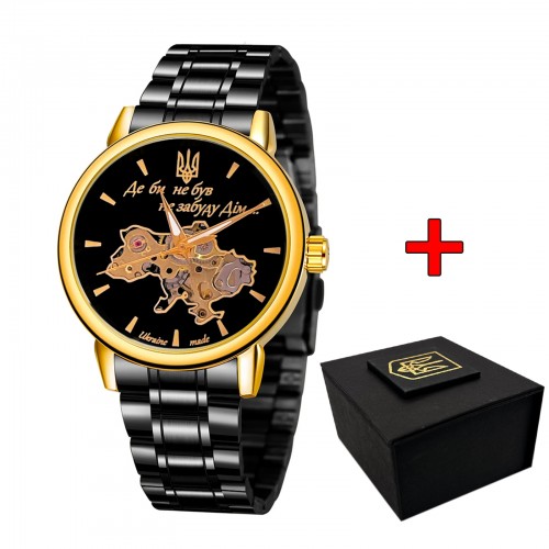 Купити Чоловічий механічний годинник Awarder 022 Black-Gold Metall Не Забуду Дім з автопідзаводом