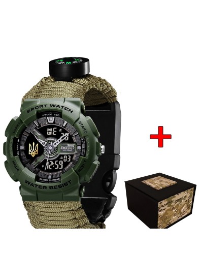 Купить Awarder 005P Тризуб золото Army Green Паракордовий ремінець Army Green + Коробка. Купить Awarder 005P Тризуб золото Army Green Паракордовий ремінець Army Green + Коробка.
