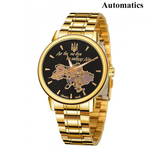 Купити Чоловічий механічний годинник Awarder 022 Gold-Black Automatics Metal Не Забуду Дім з автопідзаводом