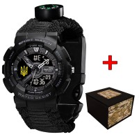 Awarder 005P Тризуб золото Black Паракордовий ремінець Black + Коробка