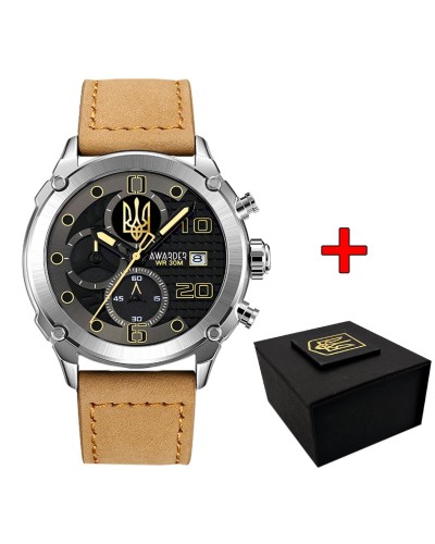 Купити Awarder 016 Тризуб золото Silver Light Brown Купити Awarder 016 Тризуб золото Silver Light Brown