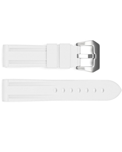 Купити Ремінець для годинника 3001 Silicone White-Silver 24 мм. Купити Ремінець для годинника 3001 Silicone White-Silver 24 мм.