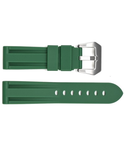 Купити Ремінець для годинника 3001 Silicone Green-Silver 24 мм. Купити Ремінець для годинника 3001 Silicone Green-Silver 24 мм.