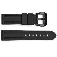 Ремінець для годинника 3001 Silicone Black-Black 24 мм.