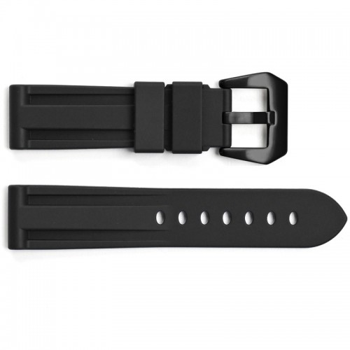 Купити Ремінець для годинника 3001 Silicone Black-Black 24 мм. Купити Ремінець для годинника 3001 Silicone Black-Black 24 мм.