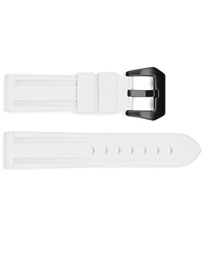 Купити Ремінець для годинника 3001 Silicone White-Black 24 мм. Купити Ремінець для годинника 3001 Silicone White-Black 24 мм.