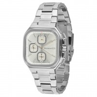 Чоловічий наручний годинник Guardo 012694-1 Silver з металевим браслетом та календарем