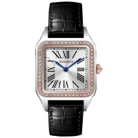 Жіночий годинник Guardo 012832-6 Silver-Rose Gold у класичному стилі з прямокутним корпусом
