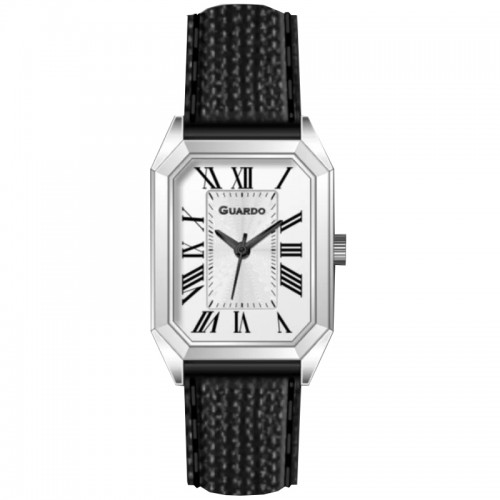 Купити Жіночий наручний годинник Guardo 012831-1 Silver-White-Black, класичний кварцовий годинник