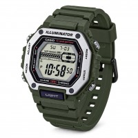 Чоловічий годинник Casio MWD-110H-3A — Спортивна модель 10 ATM у зеленому корпусі