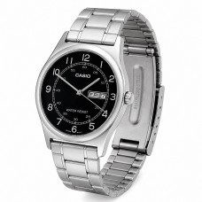 Чоловічий годинник Casio MTP-V006D-1B2 з календарем та металевим браслетом