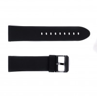 Ремінець для годинника Skmei 1257BK Black чорний силіконовий 24 мм (1051-1400)