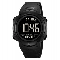 Чоловічий спортивний годинник Skmei 2304BKBK All Black з електронним циферблатом та водонепроникністю 5 ATM