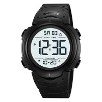 Чоловічий спортивний годинник Skmei 2304BKWT Black-White з електронним циферблатом та водозахистом 5 ATM