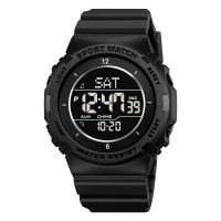 Чоловічий спортивний годинник Skmei 2400BK Black з електронним циферблатом та підсвічуванням