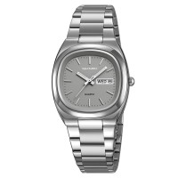 Чоловічий годинник Skmei 2420SIGY Silver-Grey з металевим браслетом та відображенням дати