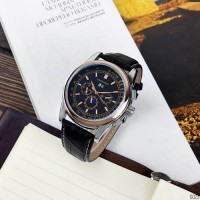 Чоловічий механічний годинник Forsining 319 Black-Cuprum-Black з автопідзаводом та шкіряним ремінцем