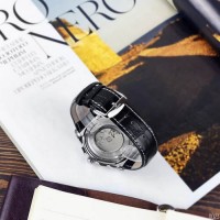 Чоловічий механічний годинник Forsining 319 Black-Cuprum-Black з автопідзаводом та шкіряним ремінцем