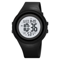 Чоловічий спортивний годинник Skmei 2093BKWT Black-White з електронним циферблатом та підсвічуванням