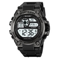 Чоловічий спортивний годинник Skmei 2318BKWT Black-White з електронним циферблатом та підсвіткою