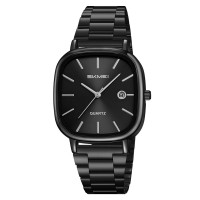 Чоловічий годинник Skmei 2551BKBK All Black з металевим браслетом та мінеральним склом