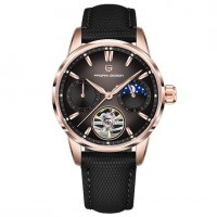 Чоловічий годинник Pagani Design PD-YS021 Black-Gold з сапфіровим склом та механікою з автопідзаводом